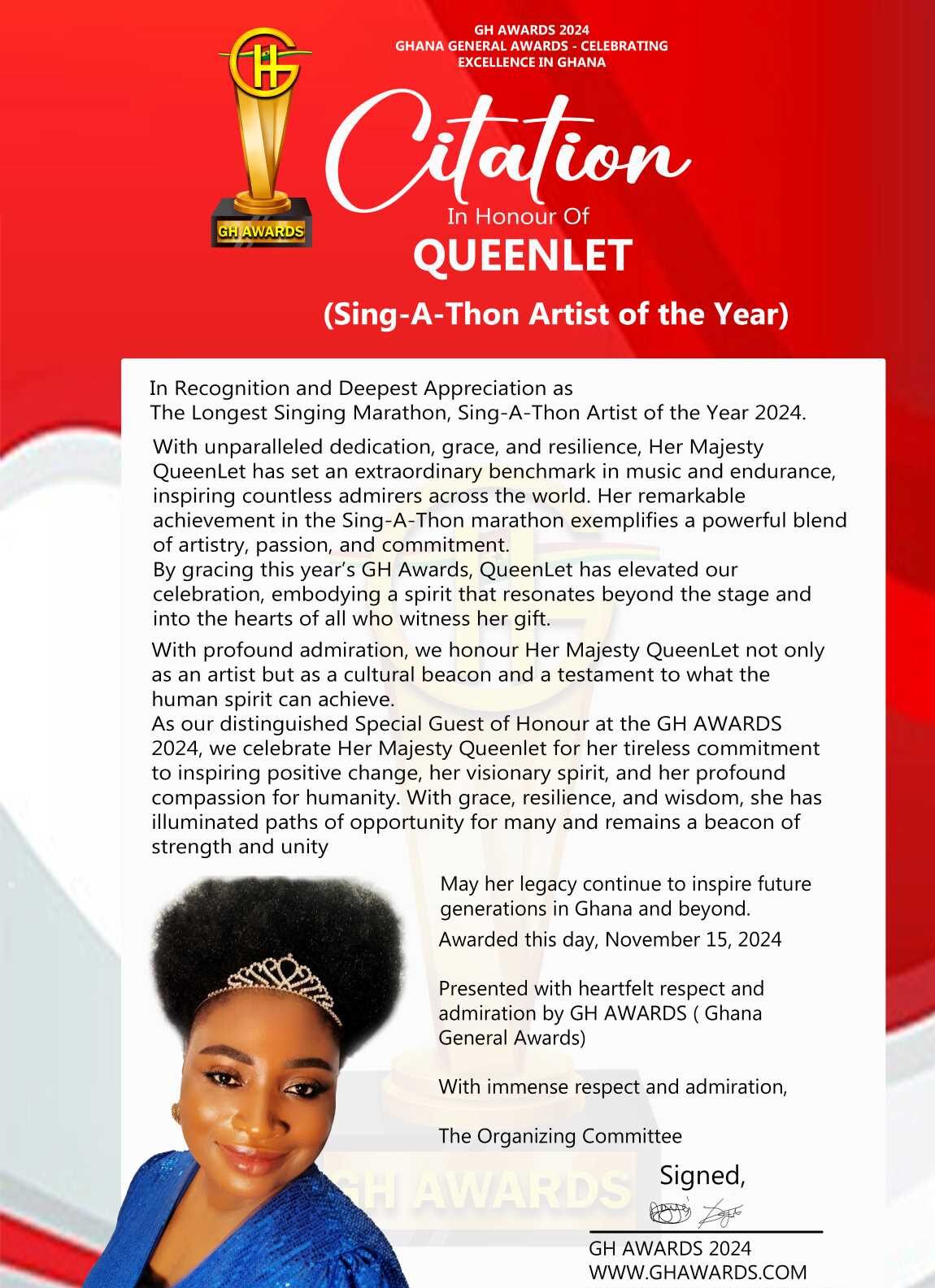 Queenlet - Sing-A-Thon Artist of the Year